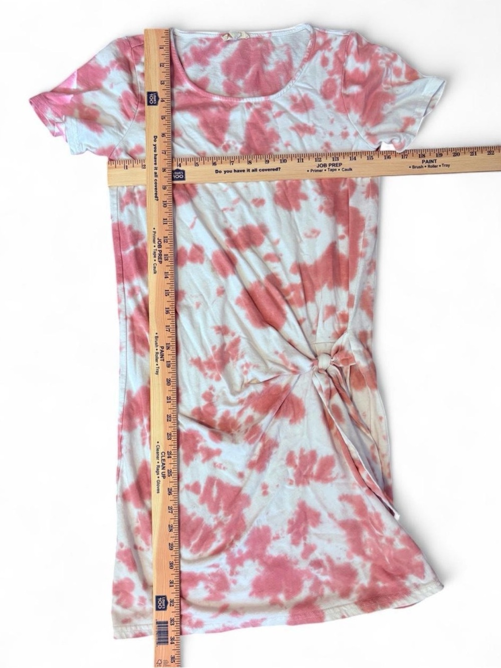 Jane and Delancey Pink and White Tie-Front T-Shirt Dress - Picture 5 of 5